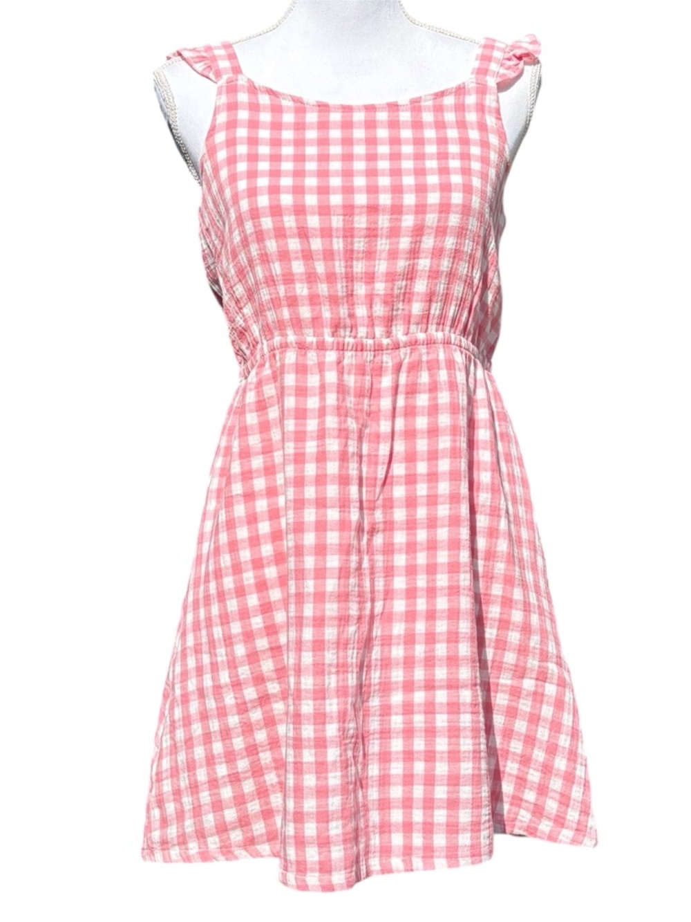 Gap Kids Girl's Cotton Pink & White‎ Gingham Sundress Size XL (14/16) NWOT - Picture 3 of 16